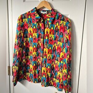 Alice + Olivia silk button down size L